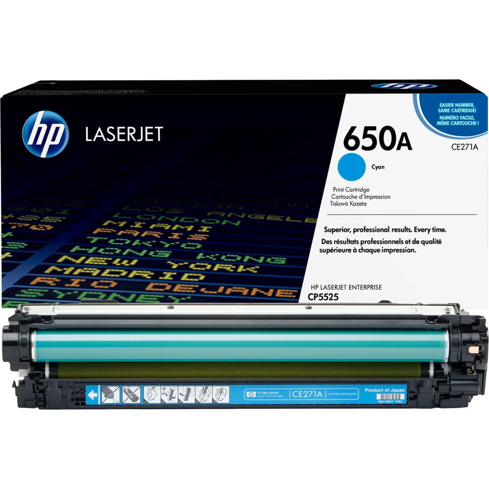 Картридж лазерный HP 650A CE271A гол. для CLJ CP5525