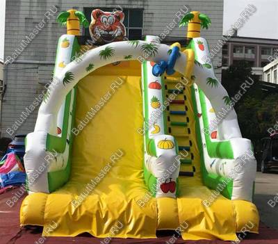 Надувной батут-горка "Тропический микс" 7*4*7 м