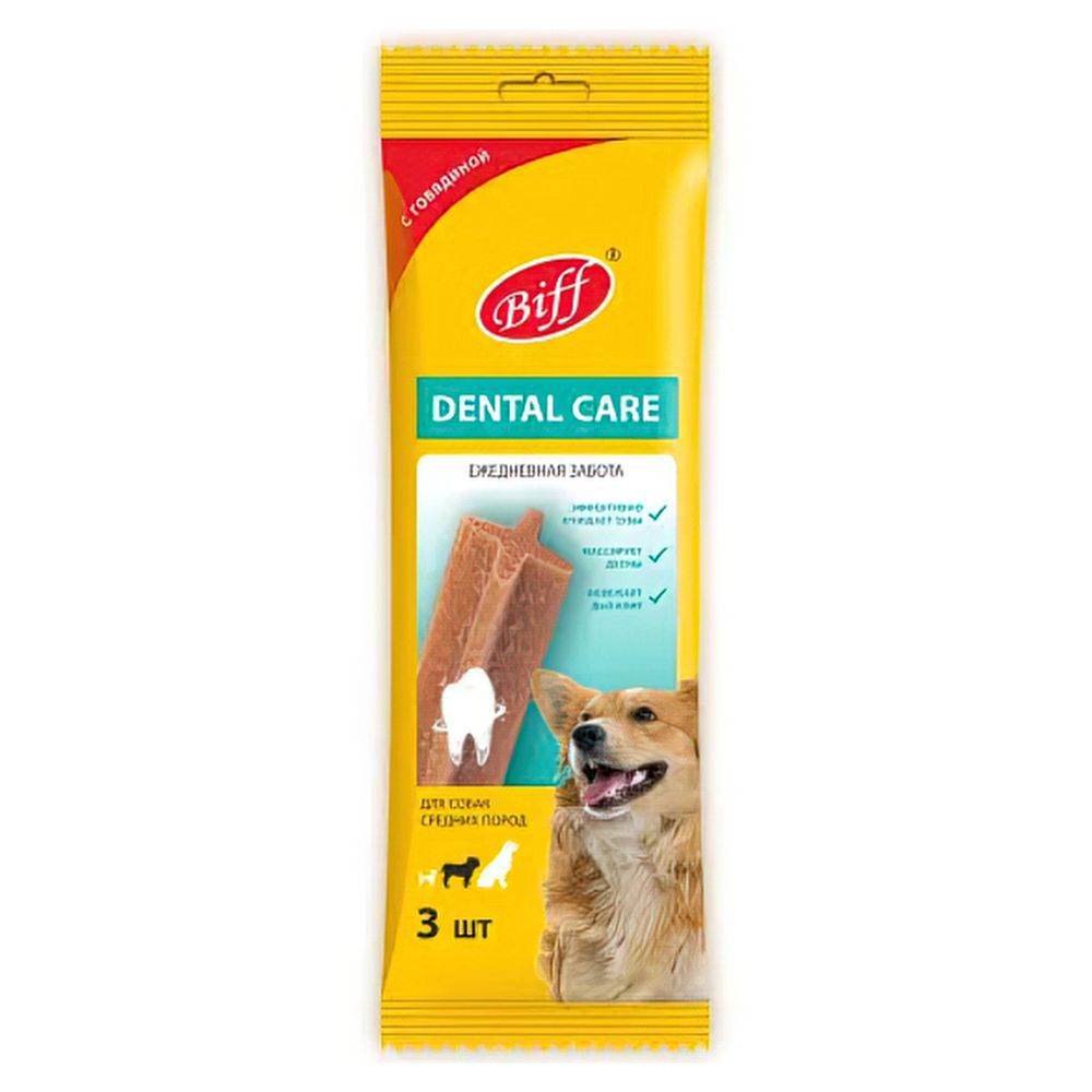 Лакомство TiTBiT Снек жевательный Dental Care для собак средних пород с говядиной Лакомство TiTBiT Снек жевательный Dental Care для собак средних пород с говядиной