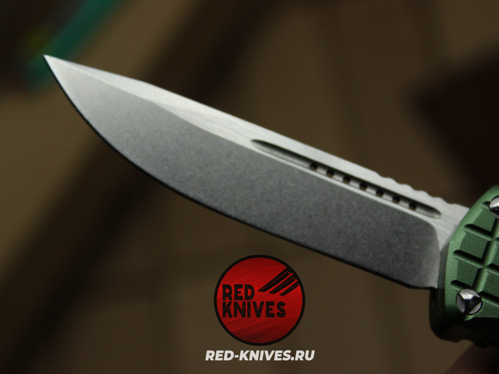 Нож Microtech HERA FRAG S/E - зеленая рукоять, клинок стоунвош RK/Н69