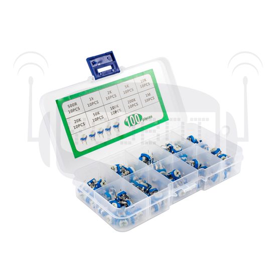 Набор подстроечных резисторов 10 штук 10 номиналов