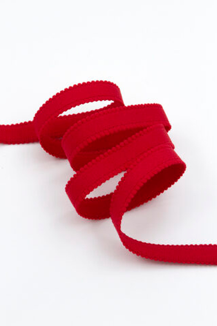 Резинка бретелечная красная матовая ширина 10 мм  без учета фестона Lauma (Латвия)