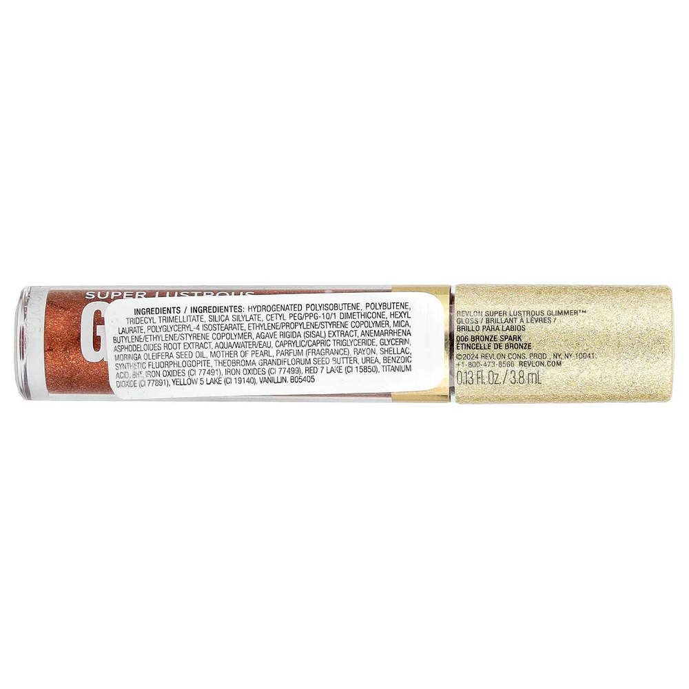 Revlon, Super Lustrous Glumber™, блеск для губ, оттенок 006 бронзовый, 3,8 мл (0,13 жидк. унции)
