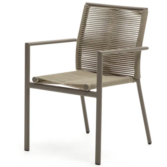 Culip Садовый стул из алюминия и шнура в коричневом цвете