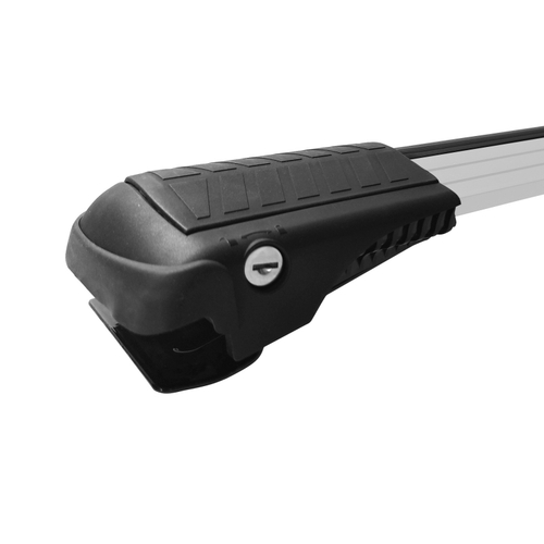 Багажник на рейлинги для Volkswagen Touareg (2002-2010) LUX HUNTER L44-R серебро, с замком. Арт.791262