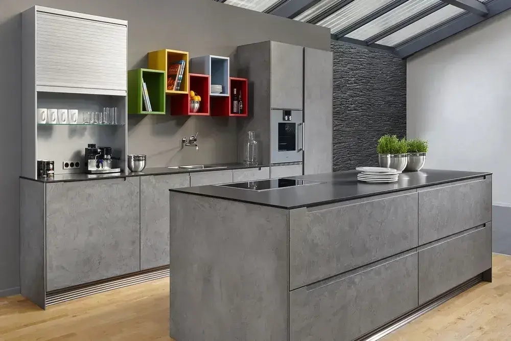 ЛДСП Мебельная деталь 880*440 мм цвет Бетон 16 мм