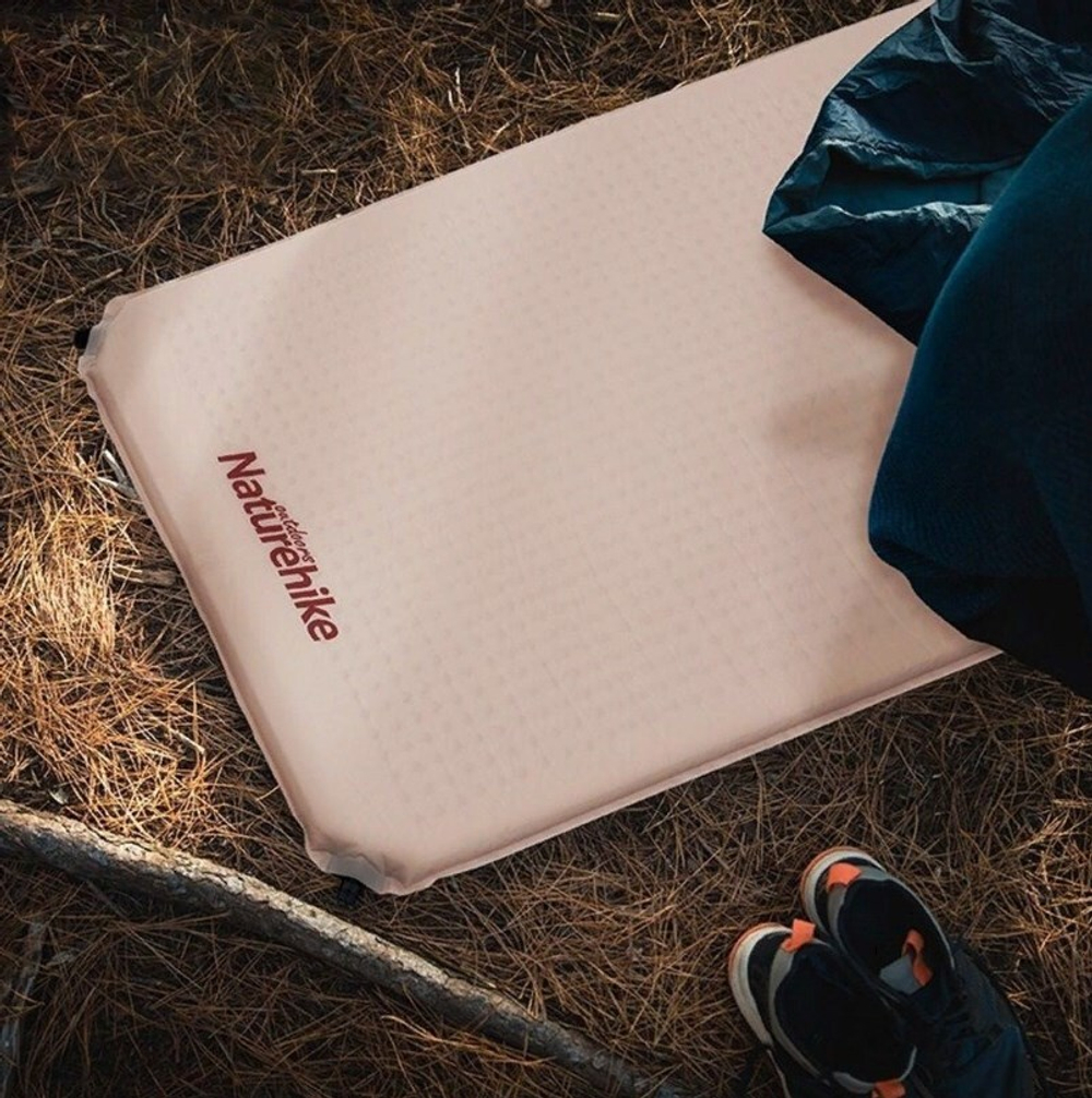 Коврик самонадувающийся Naturehike туристический, 200х76х6 см, песочный