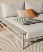 Трехместный уличный диван Vathi с левым шезлонгом цвета таупе, 250 x 159 см