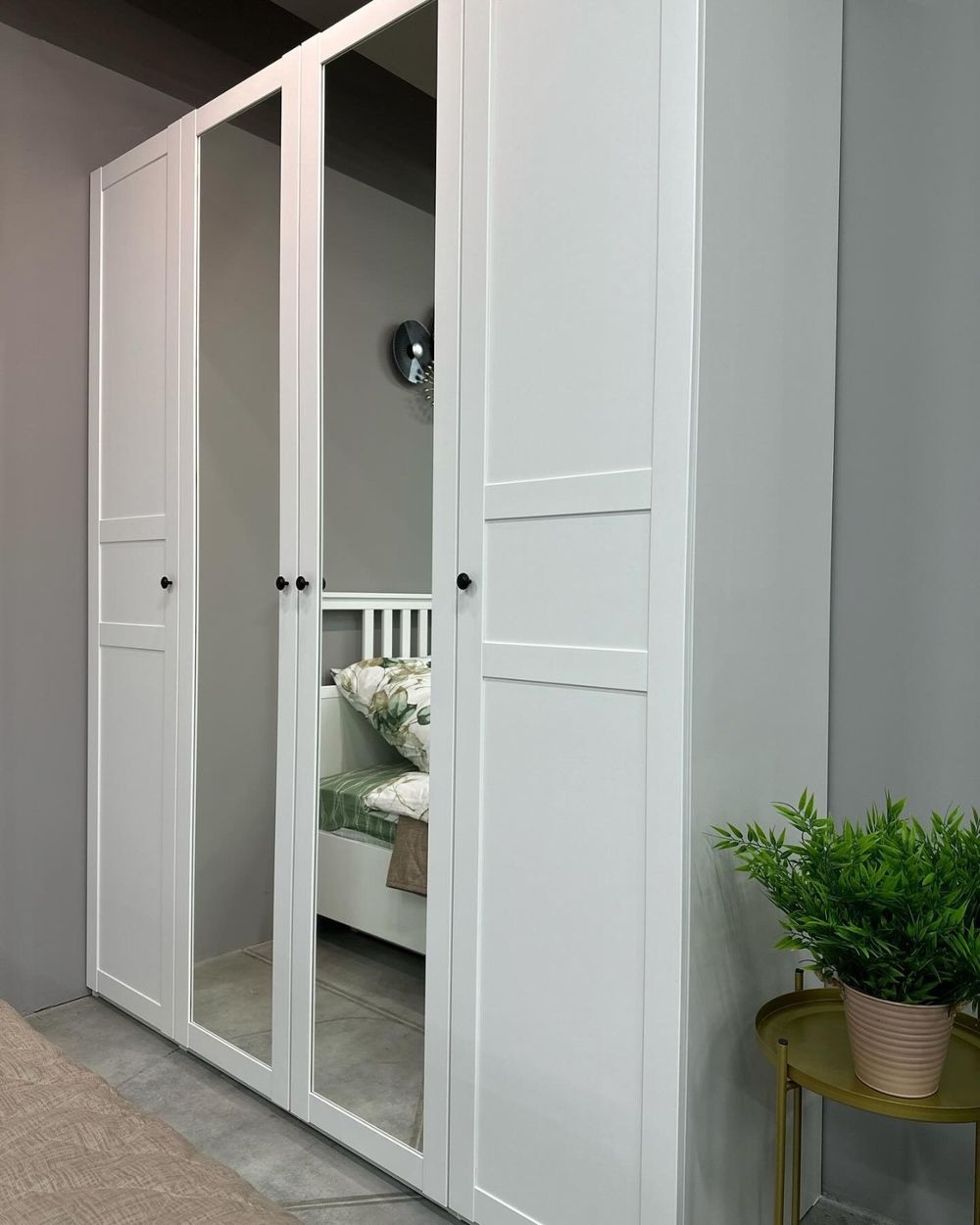 Шкаф 4-х дверный "Фрея"(Белый), МФ SbkHome