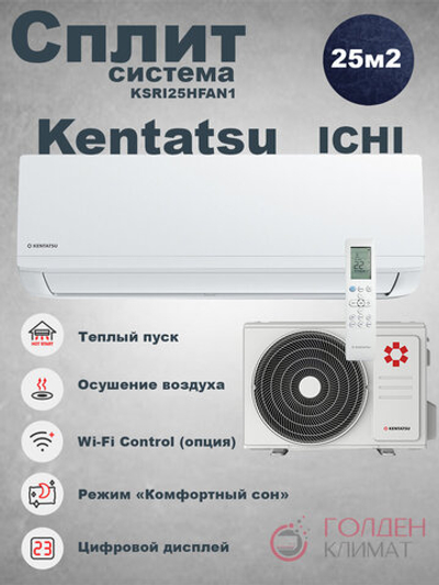 Настенная сплит-система Kentatsu Ichi KSGI26HFAN1/KSRI26HFAN1