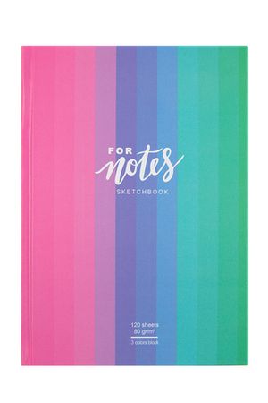 Скетчбук 120л., А5 7БЦ BG "For notes"