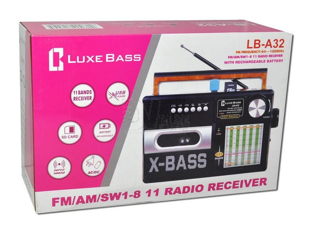 Радиоприемник LuxeBass LB-A 32 X-Bass +MP3 плеер