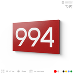 Номер на дверь 994, табличка на дверь для офиса, квартиры, кабинета, аудитории, склада, красная 120х70 мм, Айдентика Технолоджи
