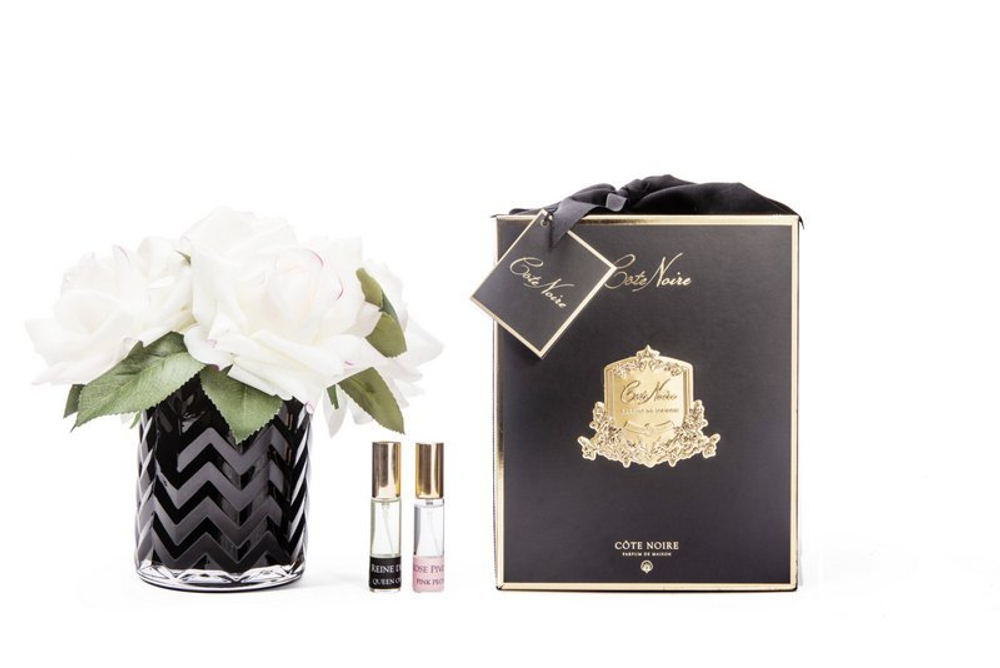 Букет роз ароматизированный и 2 спрея Cote Noire Herringbone Flower Black
