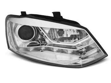 Передние фары Daylight для Volkswagen Polo V (09-17) Chrome