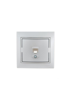 Розетка компьютерная 1-м СП Mira RJ45 сер. метал. LEZARD 701-1010-139