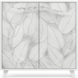 Комод Арт Сканди с 2 полками Айс Античное серебро