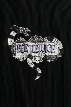 H&M Трикотажный топ с принтом, черный