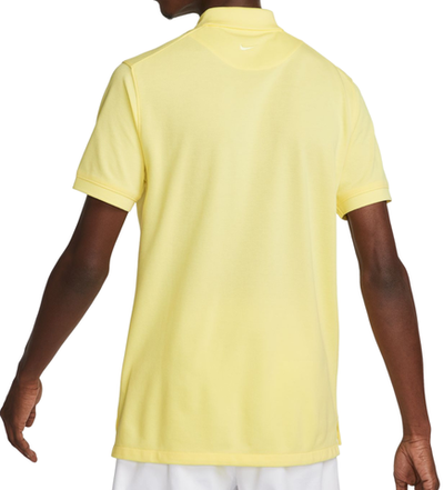 Мужское теннисное поло Nike Polo Dri-Fit Heritage Slim2 - lemon chiffon