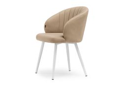 Стул на металлокаркасе Бэнбу velutto 05 / белый