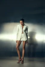 Юбка-шорты на средней посадке, Белый