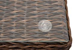 "Лунго" журнальный столик плетеный (гиацинт), цвет коричневый