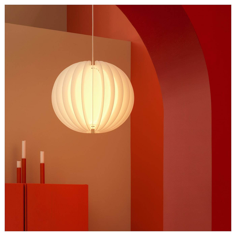 IKEA HAVSFJÄDER  (ИКЕА ХАВСФЙÄДЕР)  -  Абажур для подвесного светильника, белый, 42 см