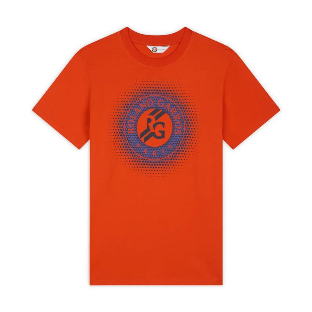 Мужская теннисная футболка Roland Garros Logo - clay/navy blue