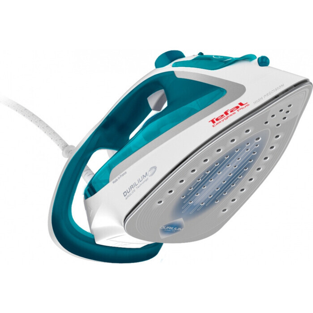 Утюг Tefal FV5718 Easygliss Plus, белый/бирюзовый