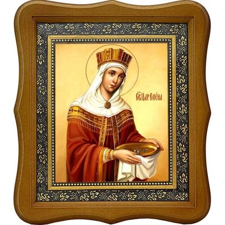 Елена Святая царица. Обретение Честного Креста и гвоздей. Икона на холсте.