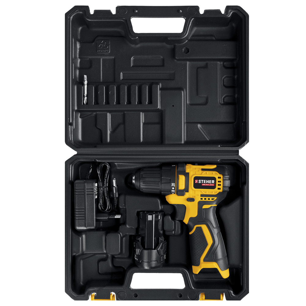 Дрель-шуруповерт Steher CDB-120-2 12В 2х2 Ач