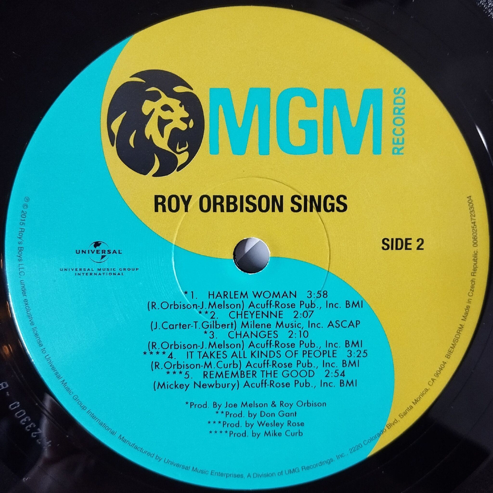 Винтажная виниловая пластинка LP Roy Orbison Sings (EU 2015)