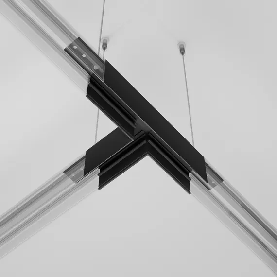 Коннектор Т-образный Exility накладной черный Technical tra034ct-41b