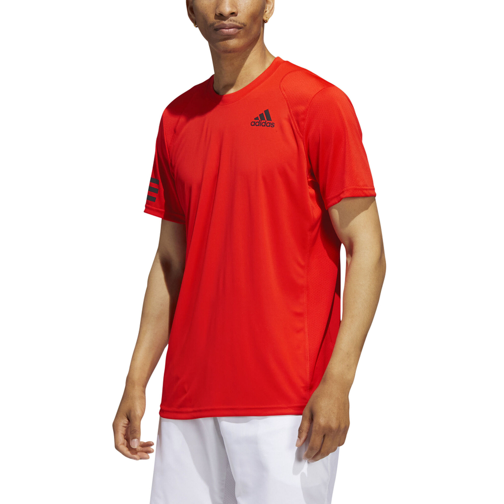 Мужское теннисное поло adidas Club 3 Stripes T-Shirt Men - Orange