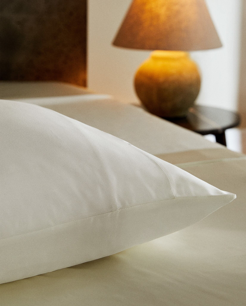 ZARA HOME НАВОЛОЧКА ИЗ 100% ТУТОВОГО ШЕЛКА, БЕЛЫЙ