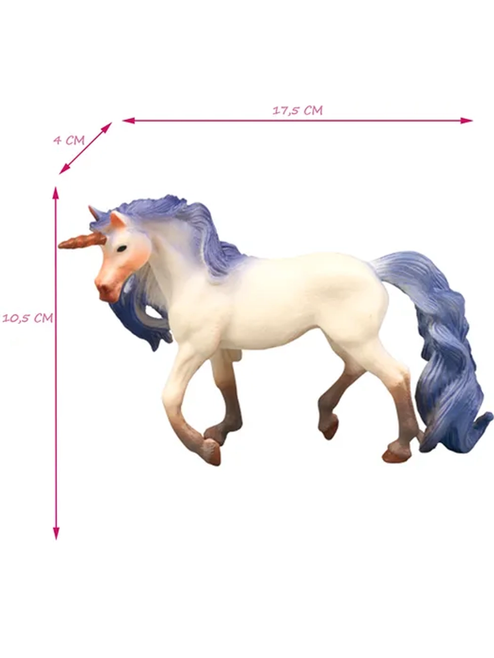 Набор фигурок животных Мир фэнтези Семья белых единорогов с синей гривой 2 шт