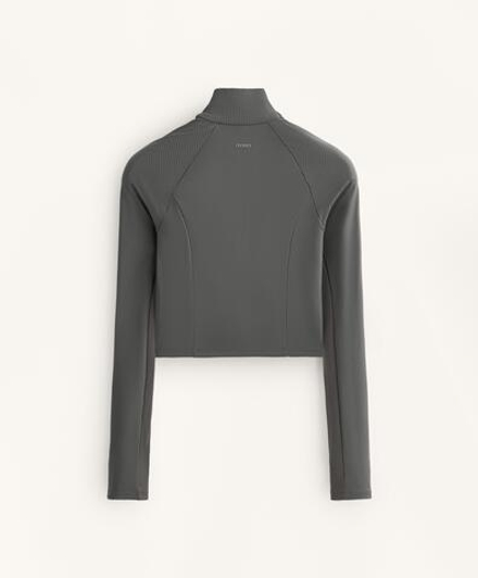 Oysho Топ Comfortlux с длинными рукавами, темный антрацит