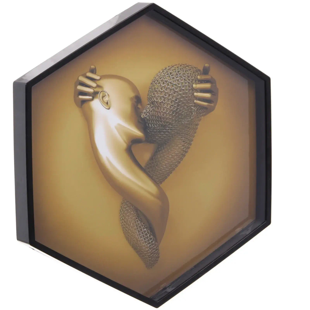 Часы настенные + пано 2шт «HOME STYLE» Любовь, черный корпус