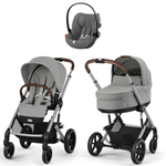Коляска Cybex Balios S Lux SLV complete Cloud G Lava Grey Base G 4 в 1 Stone Grey с дождевиками