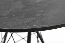 "Конте" интерьерный стол из HPL круглый Ø70см, цвет "серый гранит"