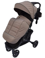 Коляска прогулочная Peppy Polo sandstone черная рама, сумка