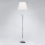 Торшер с белым абажуром 01056/1 хром/прозрачный хрусталь Strotskis