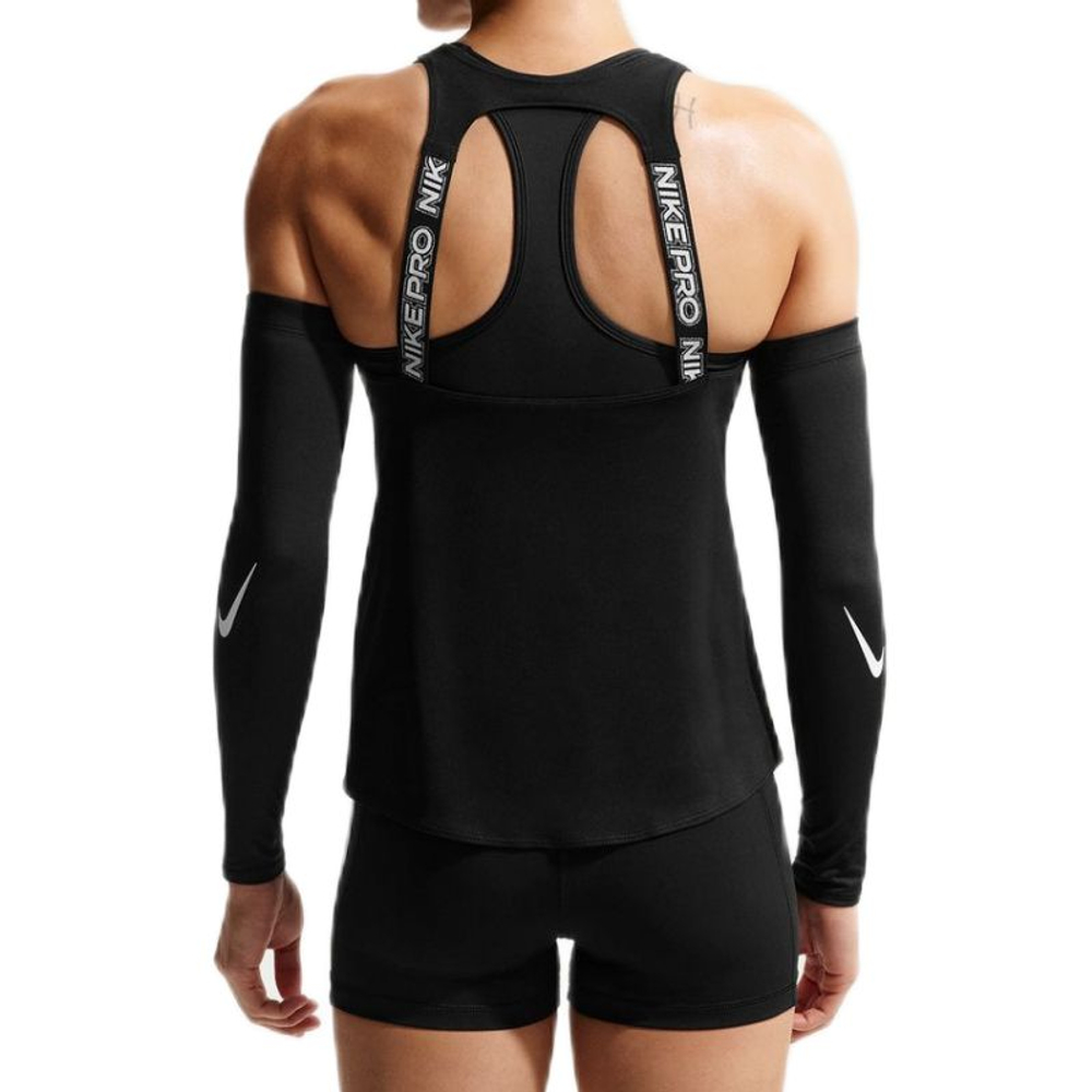 Топ теннисный Nike Pro Dri-Fit Elastika 2 Tank - black/white/metallic silver