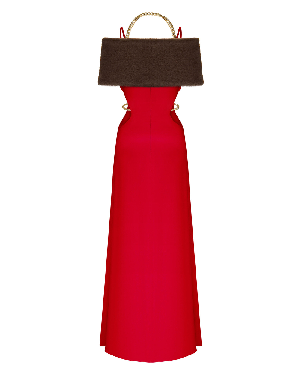 Платье макси с открытой талией