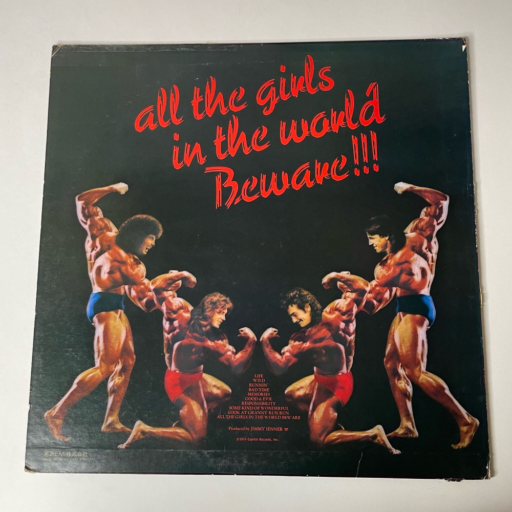 Винтажная виниловая пластинка LP Grand Funk Railroad All The Girls In The World Beware (Japan 1975) (No Obi) Look At Granny Run Run