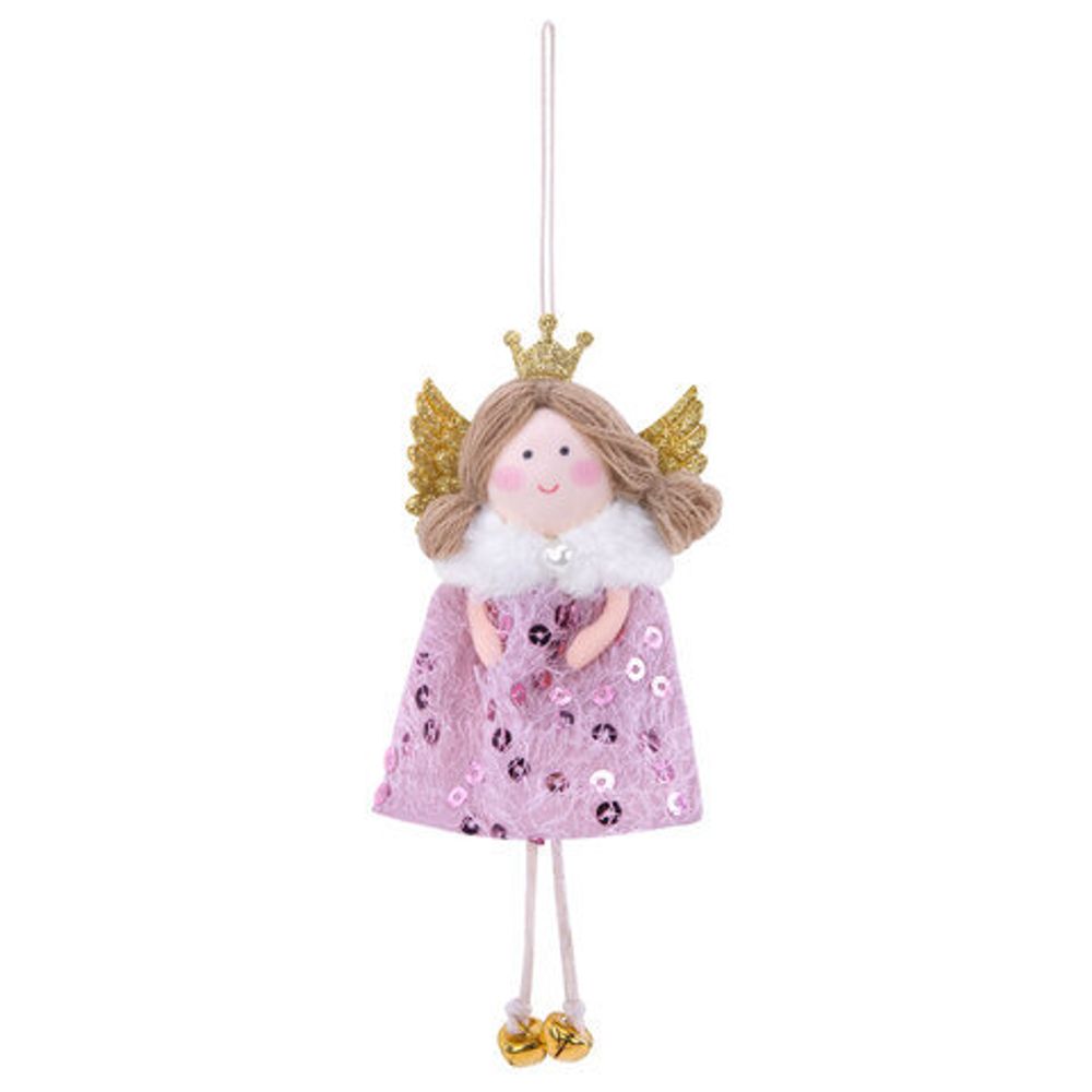 Украшение елочное 16 см, "Принцесса", полиэстер, ассорти 4 дизайна, ЗОЛОТАЯ СКАЗКА, 592608