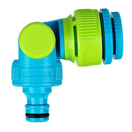 Адаптер штуцерный, шарнирный, с переключателем, 1/2-1'', Palisad Luxe, 65781