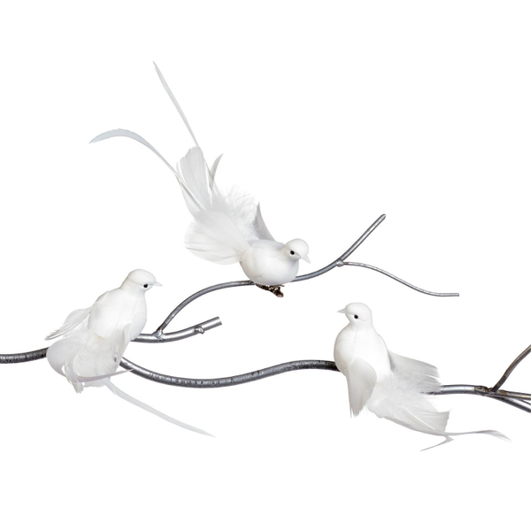 Голуби 3шт 18см Goodwill белые