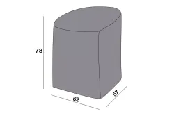 Защитный чехол на стул Марсель/Бордо/Лион, цвет серый