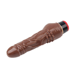 Коричневый вибратор 7.8” Vibe Cock - 19 см. (Цвет: коричневый)